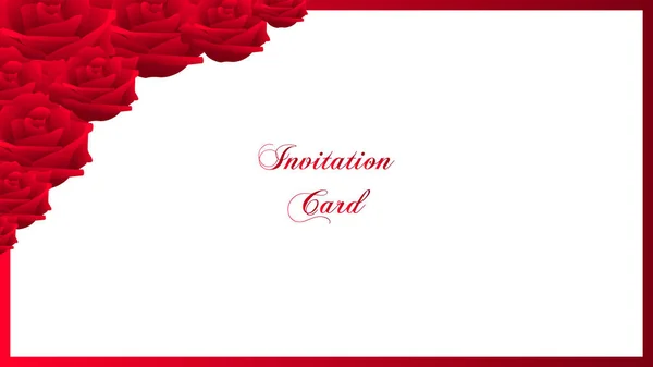 Rose Dunkelrote Rose Hintergrund Für Einladungskartenkonzept — Stockvektor