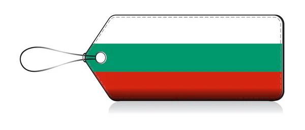 Leble bandera búlgara, Made in Bulgaria — Archivo Imágenes Vectoriales