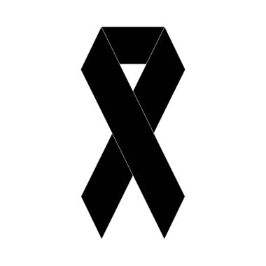 Siyah kurdele siyah beyaz kesişiyor