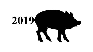 Yıl 2019 bir domuz Chines zodyak şarkı ile