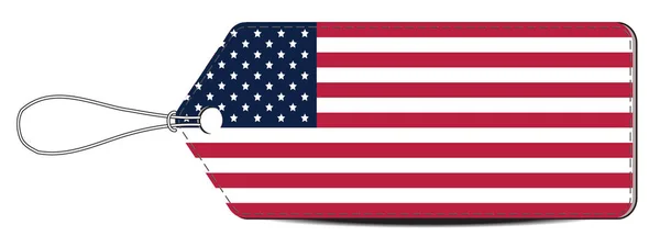 Vereinigter staat amerika flagge leble, made in america — Stockvektor