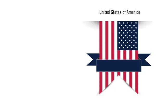 Fundo da bandeira americana para o dia importante dos EUA — Vetor de Stock