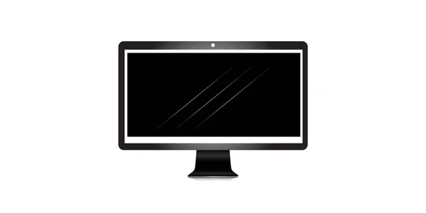 Computer destop dark gray screen — Stock Vector