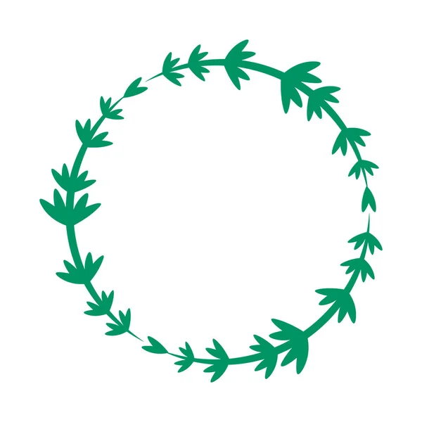 Laat de krans in cirkel vorm groen 4 — Stockvector