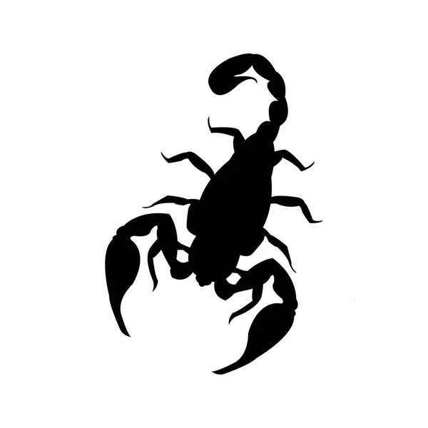 Escorpião - silhueta animal ícone plano —  Vetores de Stock