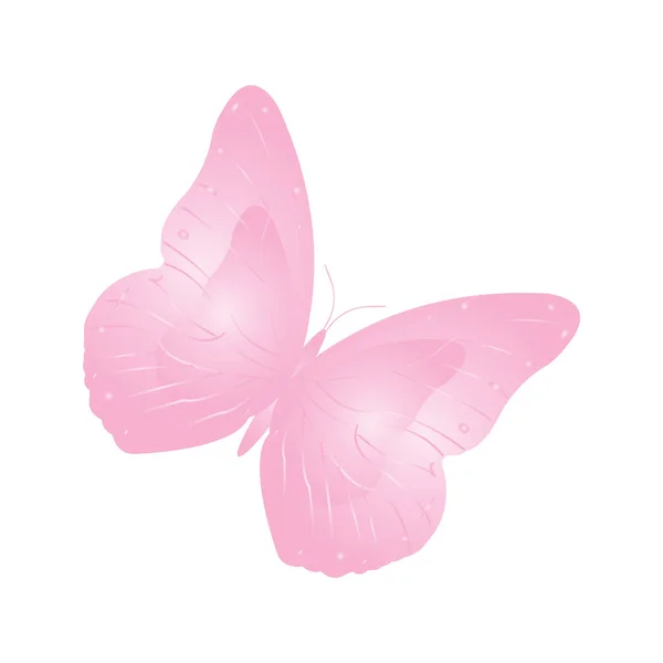 Mariposa, Mariposa rosa dulce — Vector de stock