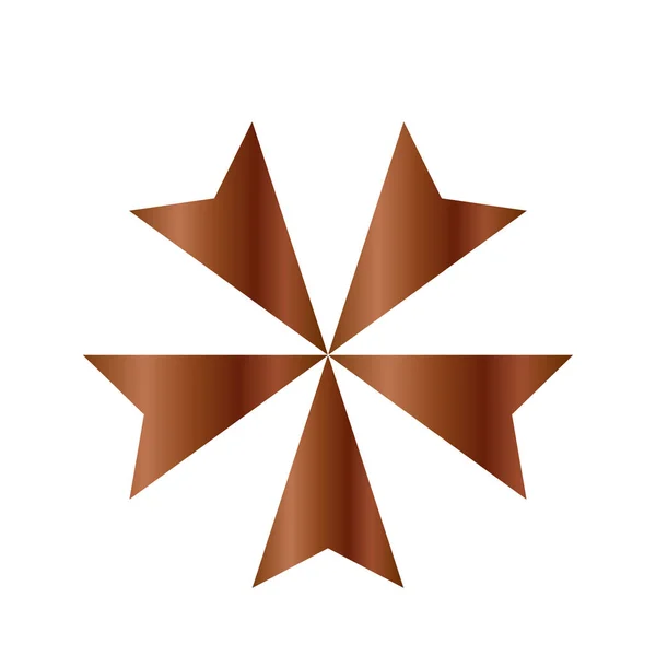 Ícone de logotipo abstrato na cor bronze — Vetor de Stock