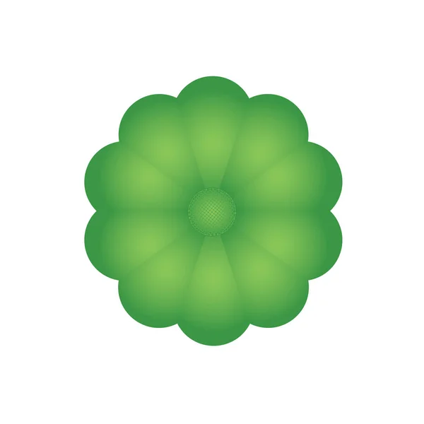 Streszczenie kwiat zielone logo — Wektor stockowy