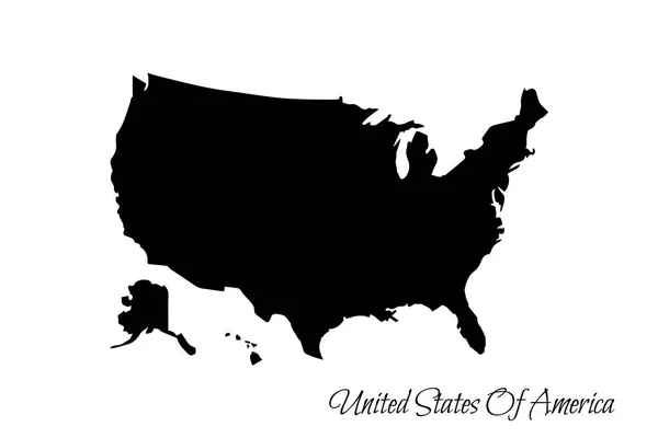 Mapa dos Estados Unidos da América — Vetor de Stock
