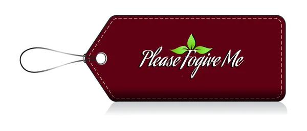 Please forgive me, Label quotes tag — Stock Vector