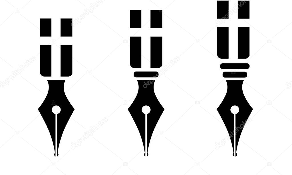 Set of Pens with cornwall flag isolated on white background
