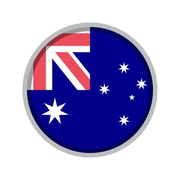 Австралия, круглая форма флага Австралии — стоковый вектор