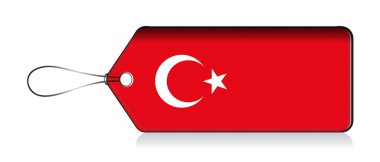 Turkey flag leble, Made in Turkey clipart