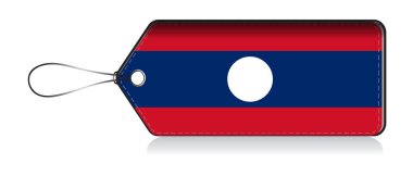Laos 'ta üretilen Laos bayrağı.