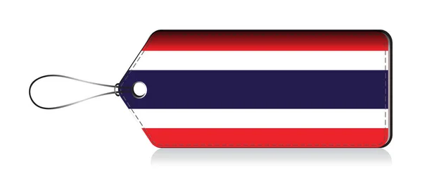 Rótulo da bandeira tailandesa, Made in Thailand — Vetor de Stock