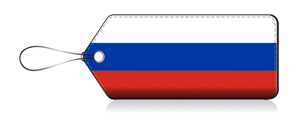 Emoji bandeira russa, Rótulo do produto para feito na Rússia —  Vetores de Stock