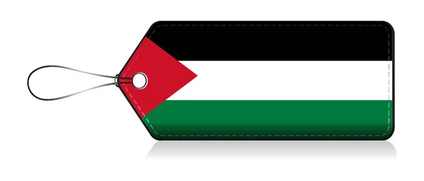 팔레스타인의 국기, 팔레스타인에서 만든 제품의 라벨 — 스톡 벡터