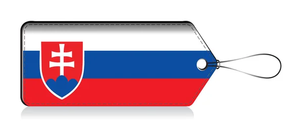 Rótulo Bandeira Eslovaca Made Slovakia —  Vetores de Stock