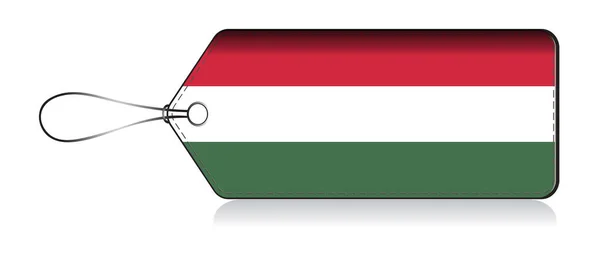 Ungarische Flagge leble, hergestellt in Ungarn — Stockvektor