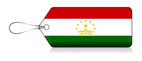 Tajistani emoji bayrağı, Tacistan 'da Ürün Etiketi — Stok Vektör