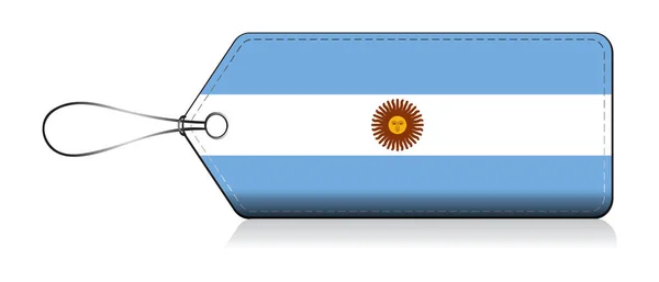 Oznakowanie bandery Argentyny, Znacznik produktu wytworzonego w Agentinian — Wektor stockowy