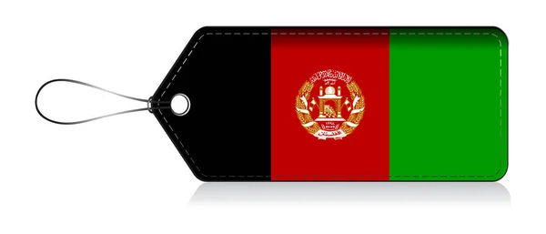 Afghanistan flag label, kennzeichnung des produkts made in afghanistan — Stockvektor