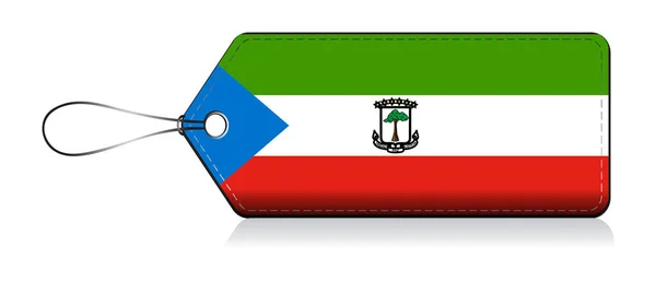 Egyenlítői guineai zászló címke, Tag of product Made in Equatorial — Stock Vector