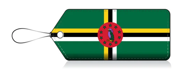 Δομινικανή ετικέτα σημαία, Made in Dominica — Διανυσματικό Αρχείο