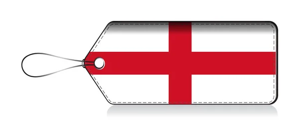 Leble de la bandera inglesa, Made in England — Vector de stock