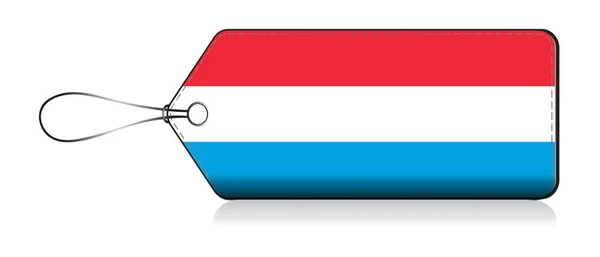 Luxembourg flag leble, Made in Luxembourger — Stock Vector