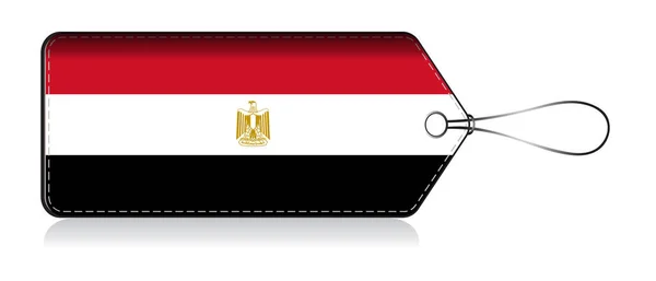 이집트에서 만들어 진 이집트의 국기 leble — 스톡 벡터