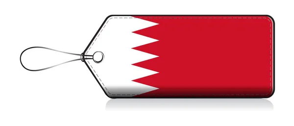 Flaga Bahrajnu lable, Etykieta produktu wytworzonego w Bahrajnie — Wektor stockowy