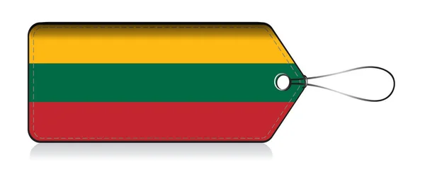 Litauische Flagge, hergestellt in Litauen — Stockvektor