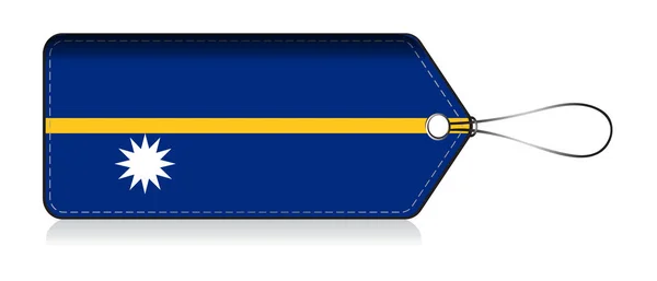 Bandera emoji de Nauruan, Etiqueta de producto hecha en Nauru — Vector de stock
