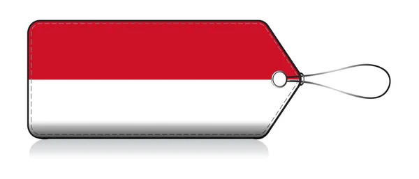 Drapeau emoji Monaco, Étiquette de produit fabriqué à Monaco — Image vectorielle