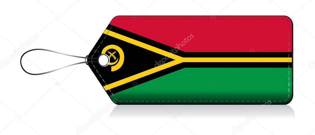 Vanuatu flag label, Tag of product made in Vanuatu