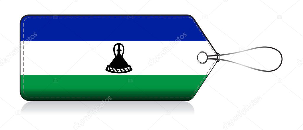 Lesotho flag label, Made in Lesotho
