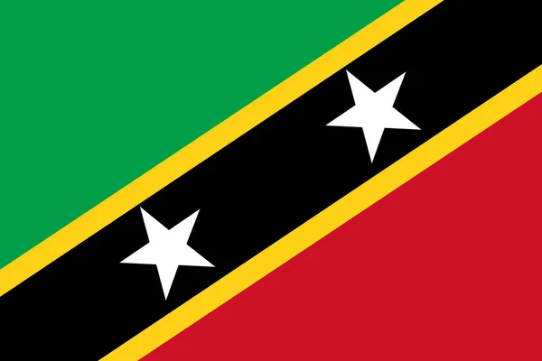 Saint Kitts és Nevis zászló — Stock Vector