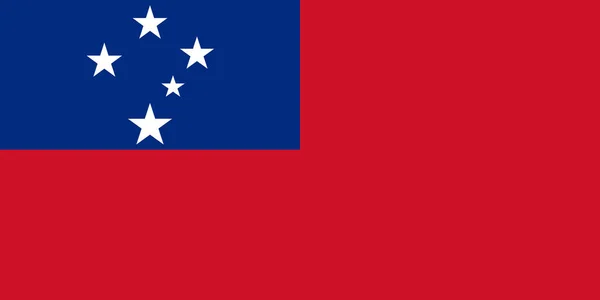 Bandiera di Samoa, proporzione standard della bandiera nazionale — Vettoriale Stock