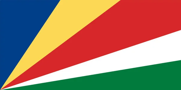 Bandera Seychelles Proporción Estándar Bandera Nacional — Vector de stock