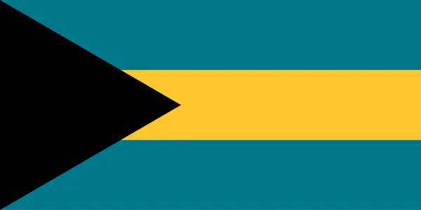 Флаг Багамов. Государственный флаг Багамских Островов — стоковый вектор