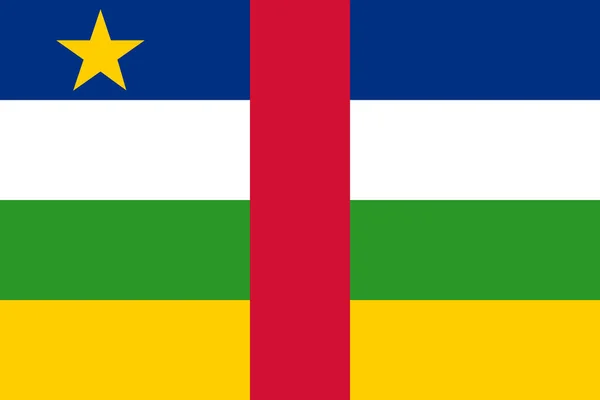 Bandera de República Centroafricana — Vector de stock