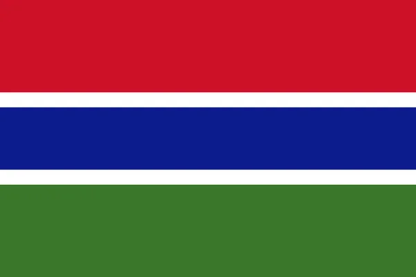 Gambia Flagge, Nationalflagge — Stockvektor