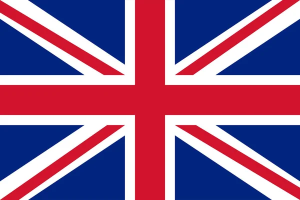 Uk flag, flag of United Kingdom, British flag proportion 2: 3 — Stockový vektor