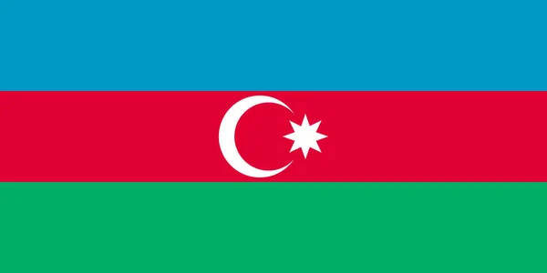 Bandeira do Azerbaijão, proporção padrão da bandeira nacional —  Vetores de Stock