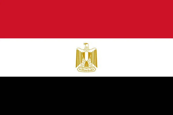 Bandeira egípcia, Bandeira nacional proporção padrão — Vetor de Stock