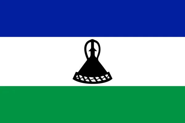 Vlag van Lesotho, standaardpercentage nationale vlag — Stockvector
