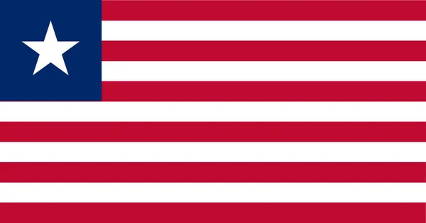 Flagge Liberias Nationalflagge Standard Anteil — Stockvektor