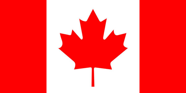 Canada flag standard colour size and ratio