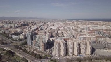 Valencia, İspanya, şehir sanat ve Bilimler drone fly